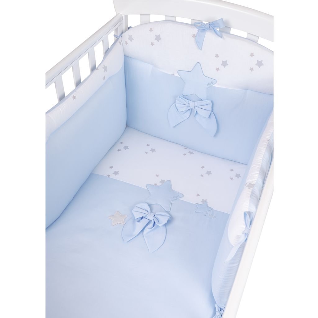 Chicco - Set Completo Letto Piumone Con Paracolpi E Federa Colore Azzurro