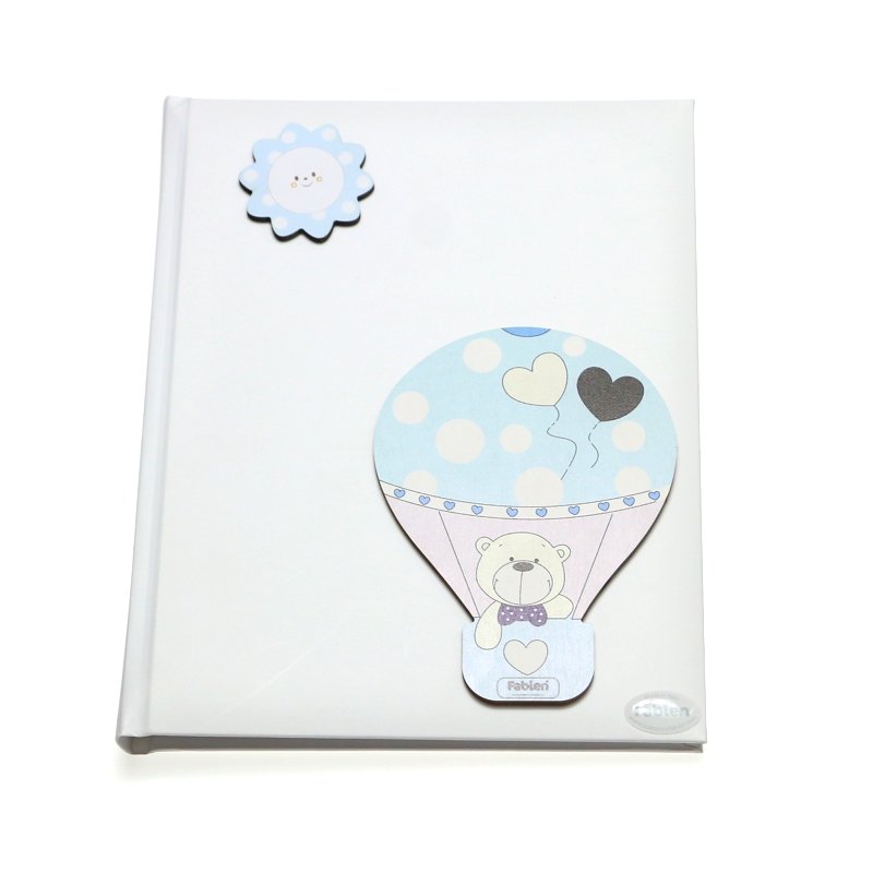 Fabbien Diario Nascita Mongolfiera Azzurro - Baby House Shop