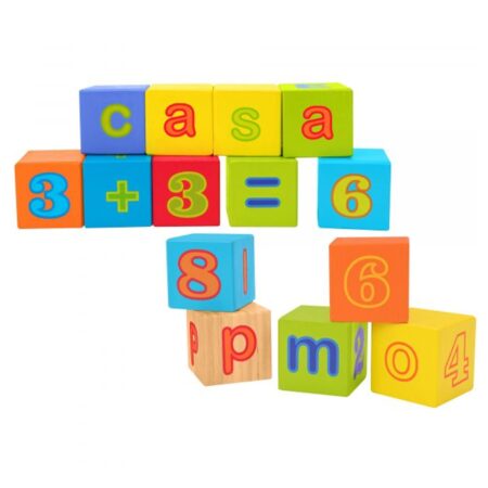 Globo Cubi Educativi Colorati in Legno
