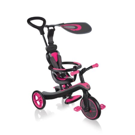 Globber Triciclo Xplorer Trike 4 in 1 - Neon Pink