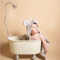 Dili Best Telo Bagno MAXI in Bamboo Azzurro Polvere - Baby House Shop