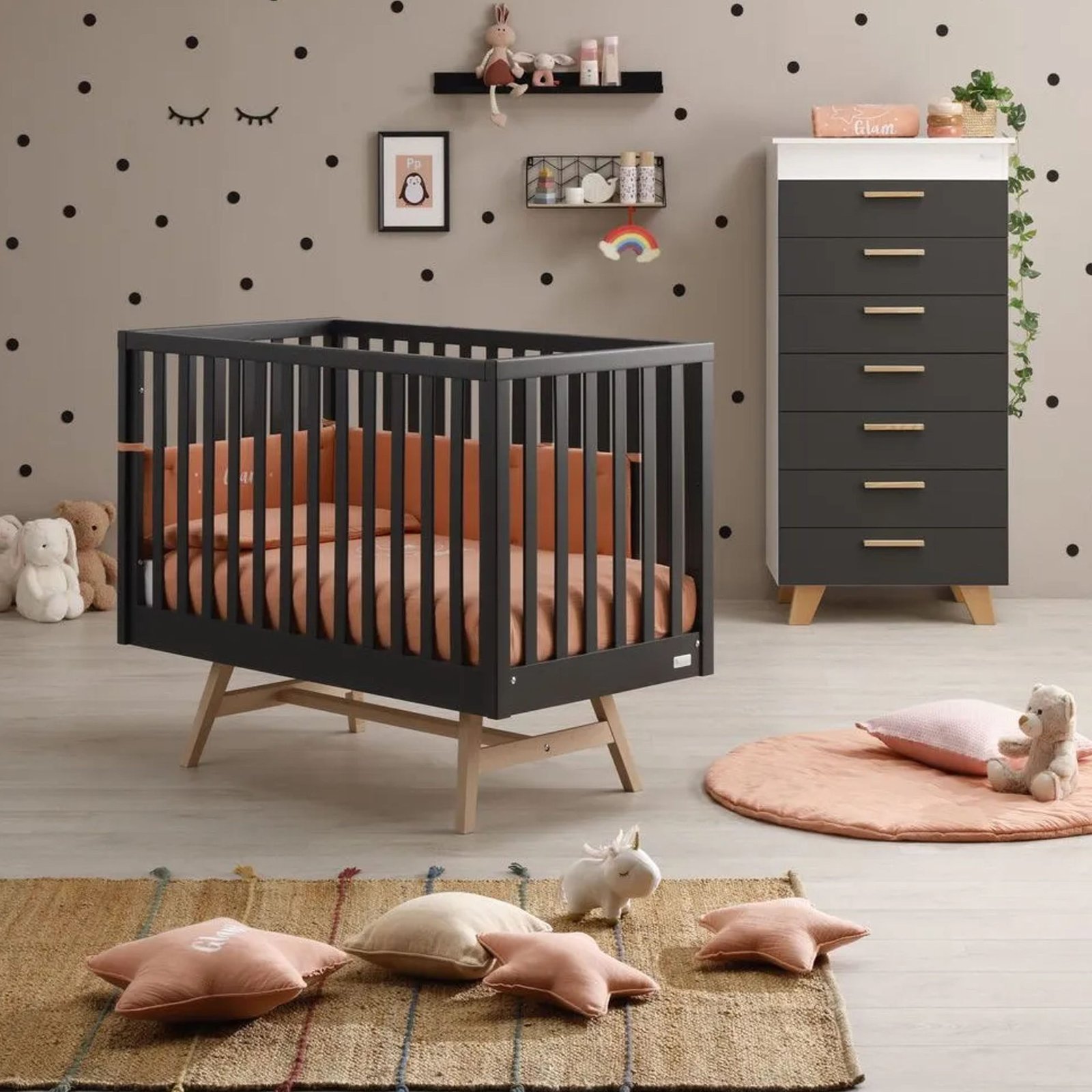 Azzurra Design Lettino Joy Lava Naturale - Baby House Shop