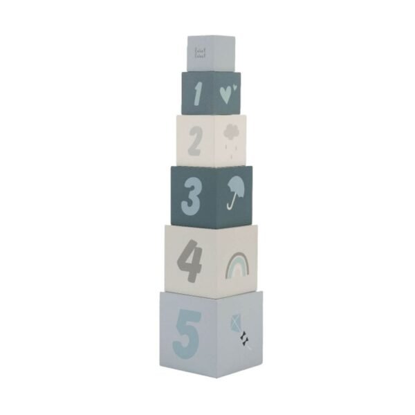 LABEL LABEL Cubi in Legno Numerati Blu