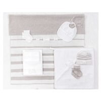 Picci Set Corredino Stripe Tortora