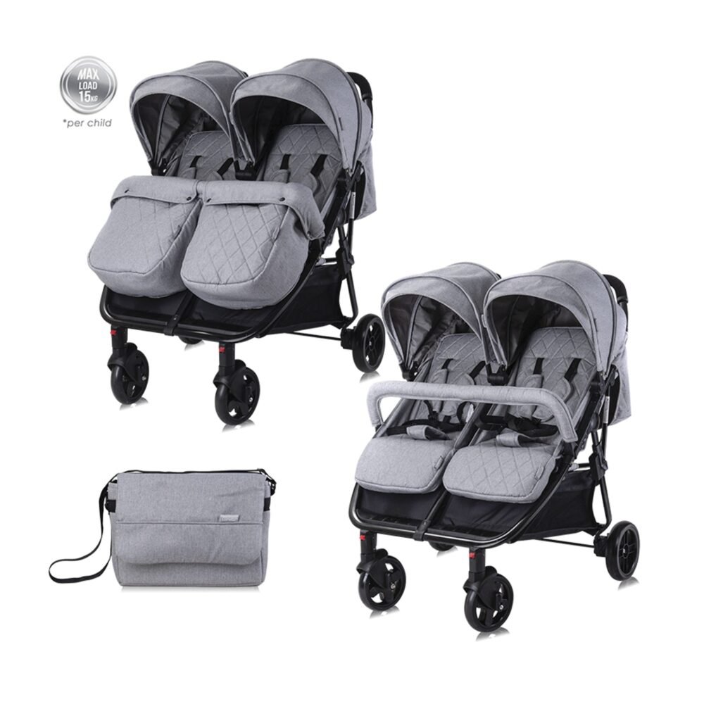 Lorelli Passeggino Gemellare Duo Cool Grey