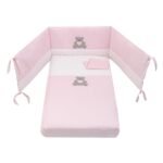 Picci Microletto Co-Sleeping con Materasso e Set Tessile Bonnie Bianco rosa