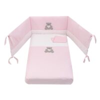 Picci Microletto Co-Sleeping con Materasso e Set Tessile Bonnie Bianco rosa
