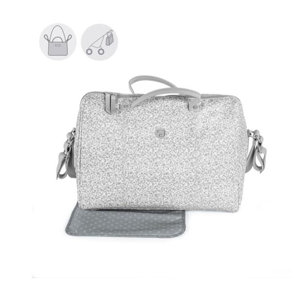 Pasito a Pasito Borsa Fasciatoio Flower Mellow Grigio