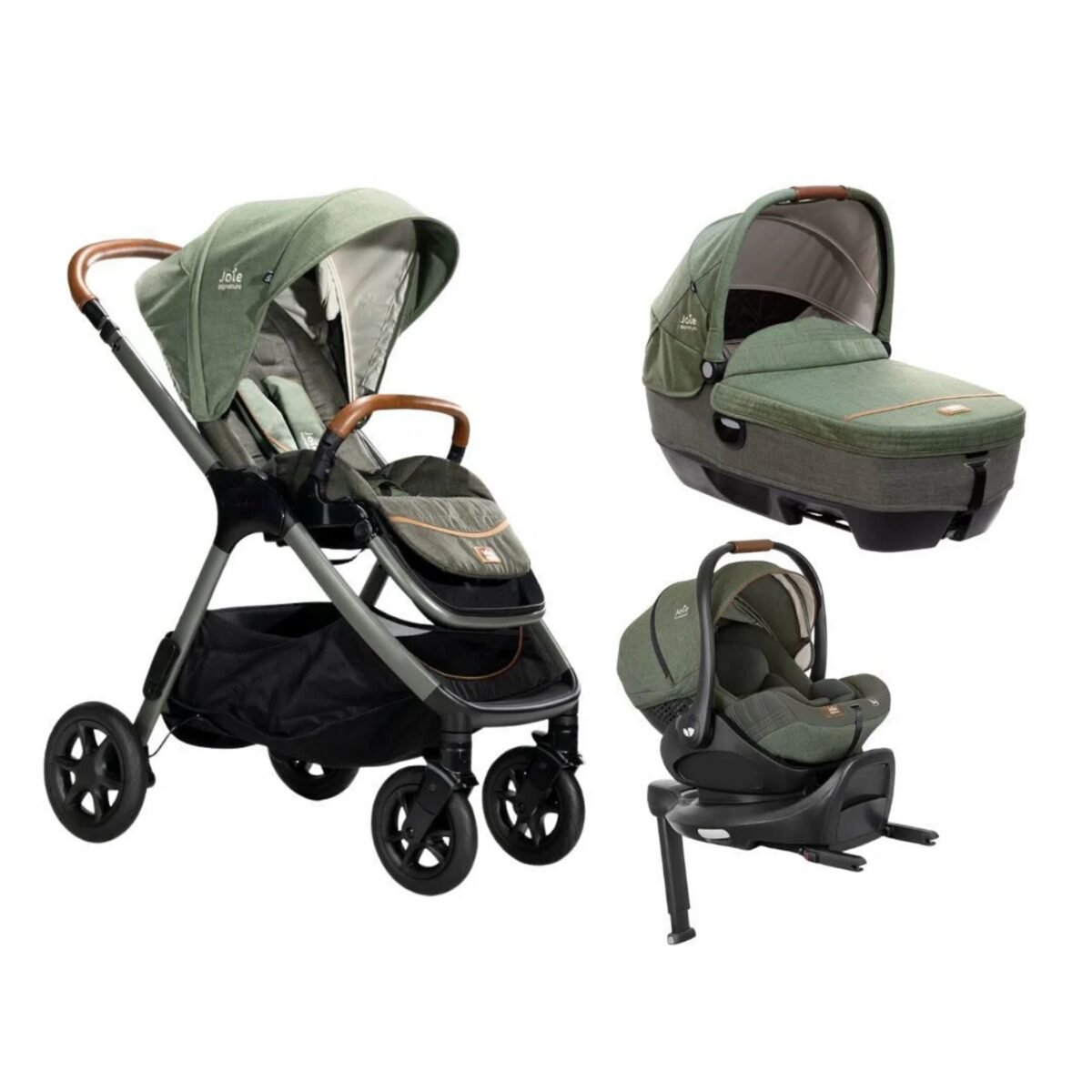 Joie Trio Finiti con Calmi i-Level e Base Encore Pine