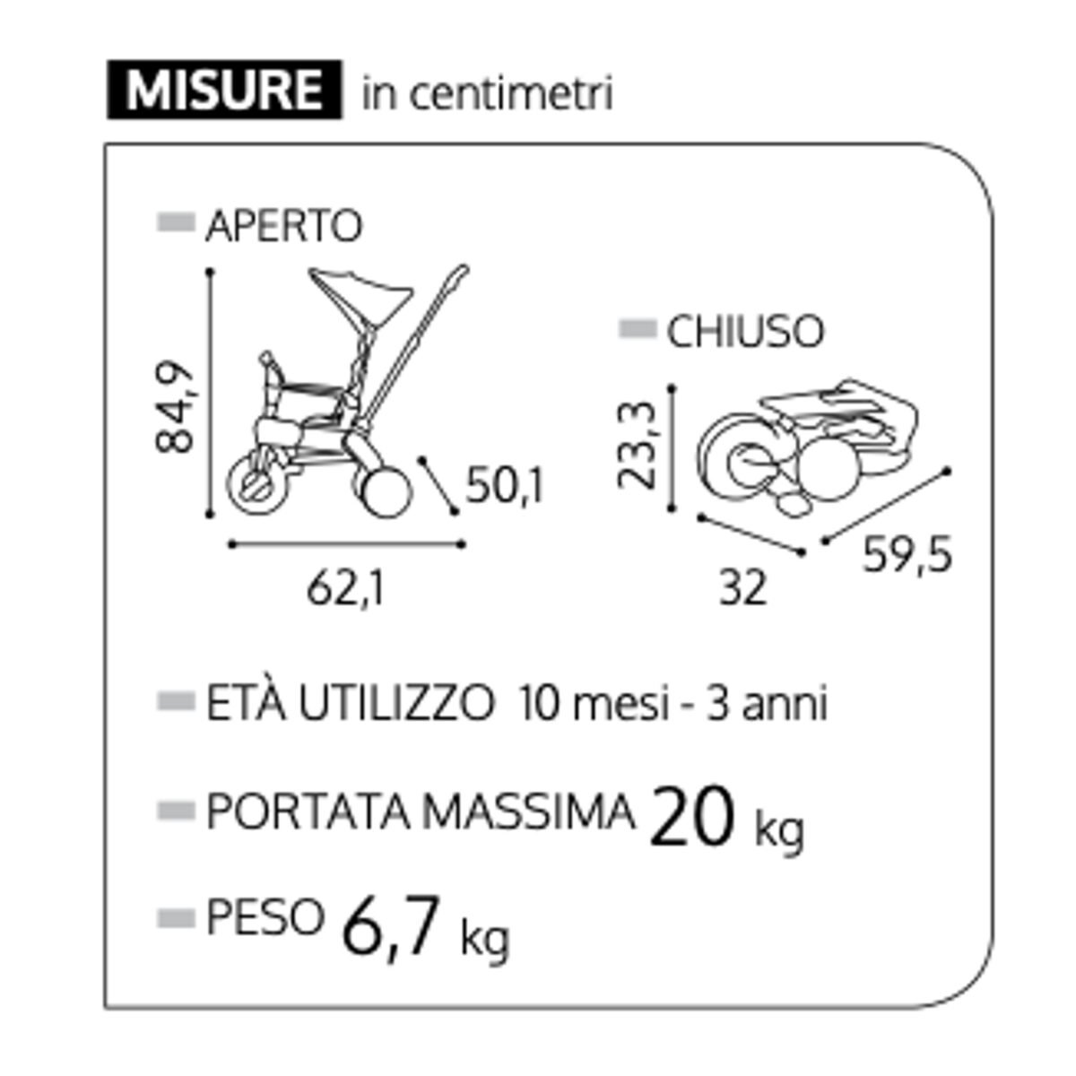 Doona Triciclo Liki Trike S3 Grigio